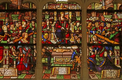 Window depicting the Judgement of Solomon by French School